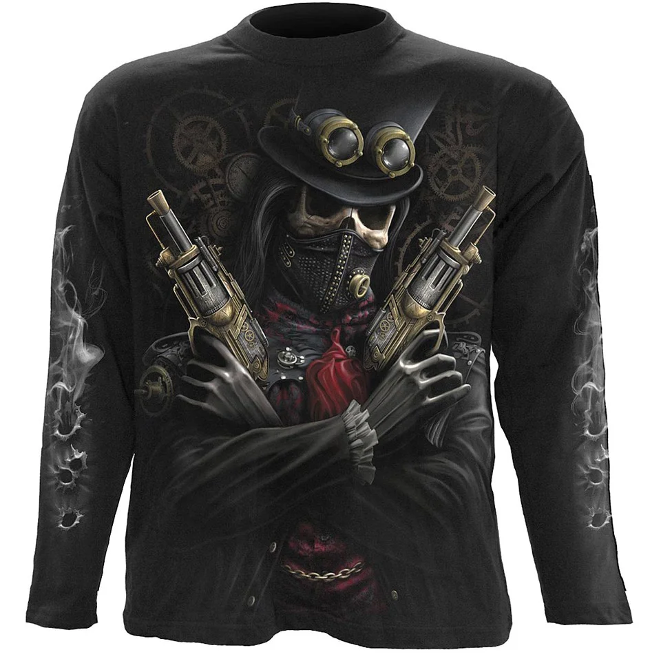Spiral Men's STEAM PUNK BANDIT Long Sleeve T-Shirt - Black - M - Schwarz Bild 1