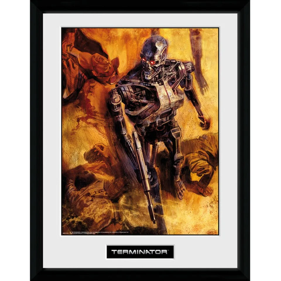 Terminator 2 Comic 4 - 16 Inch x 12 Inch Framed Photographic Bild 1