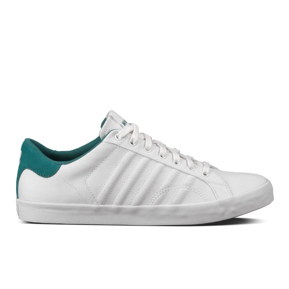 K-Swiss Men's Belmont Low Top Trainers - White - UK 6 - Weiß Bild 1