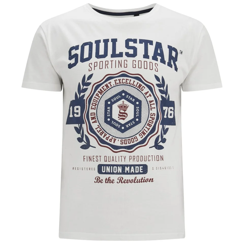 Soul Star Men's Tippolio T-Shirt - Ecru - S - Cream Bild 1
