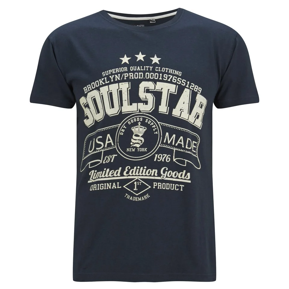 Soul Star Men's Garland T-Shirt - Navy - S - Blau Bild 1