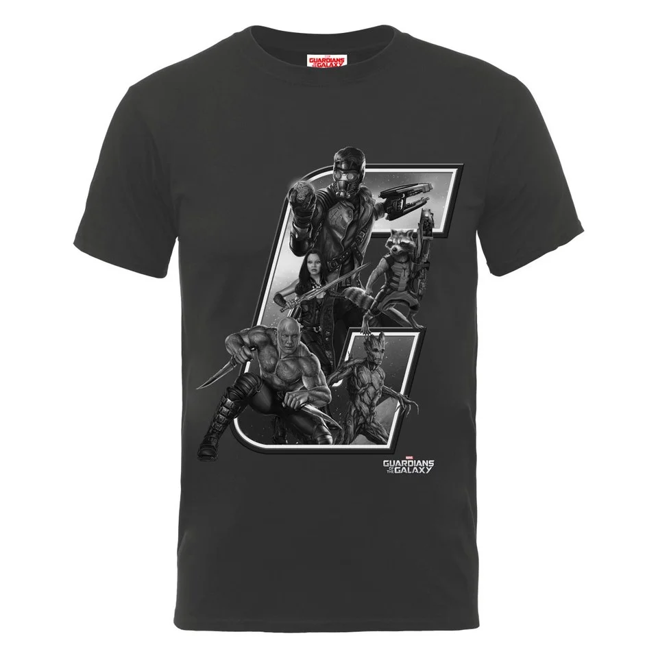 Marvel Guardians of the Galaxy Men's Collegiate Logo T-Shirt - Charcoal - S - Grau Bild 1