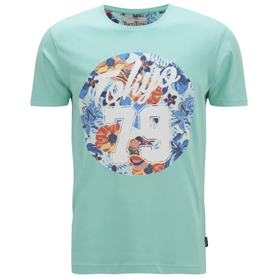Tokyo Tigers Men's Monchy Printed T-Shirt - Aqua Sky - S - Blau Bild 1