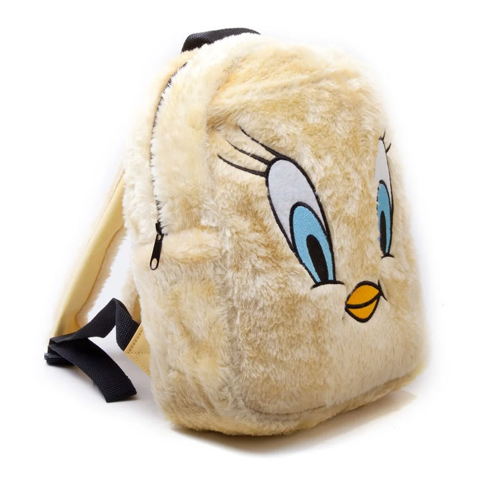 Looney Tunes Furry Tellow Tweety Bird Big Face Mini Backpack Bild 1