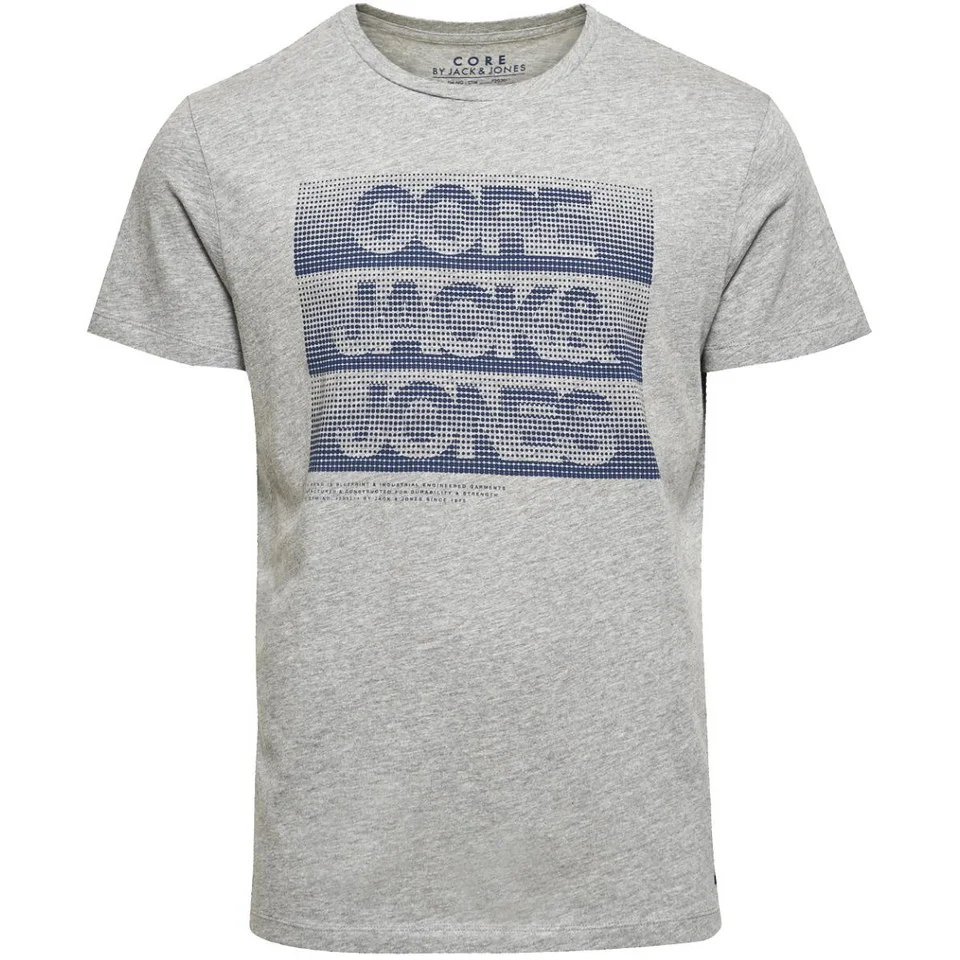 Jack & Jones Men's Hundred T-Shirt - Light Grey Melange - L - Grau Bild 1