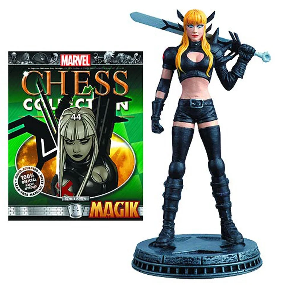 Marvel Magik White Pawn Chess Piece with Collector Magazine Bild 1