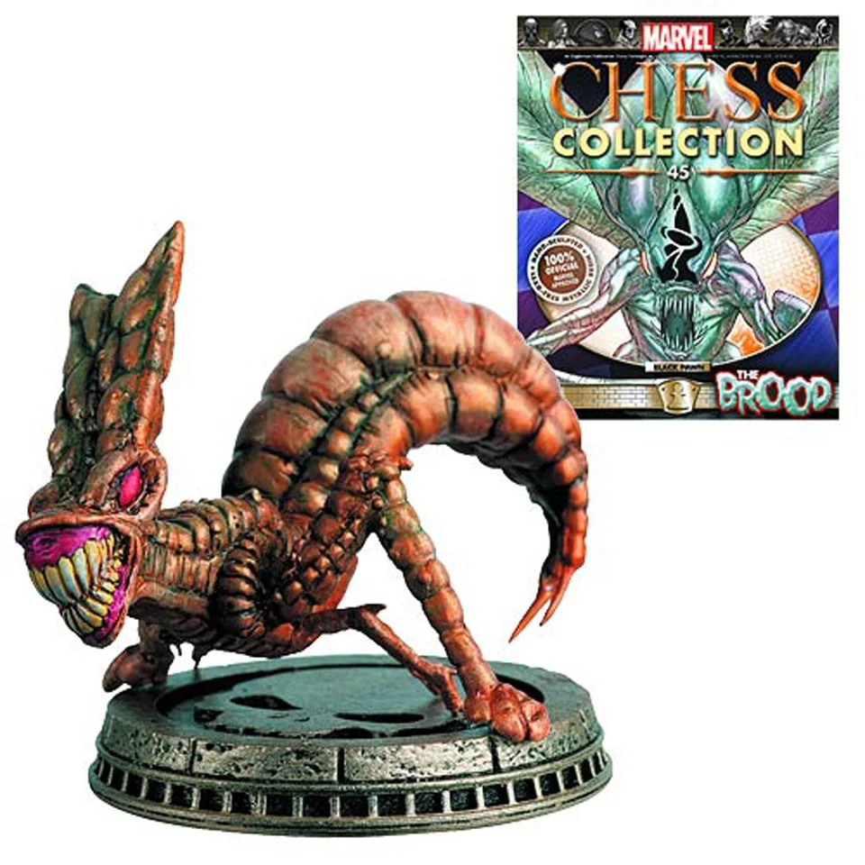 Marvel The Brood Black Pawn Chess Piece with Collector Magazine Bild 1