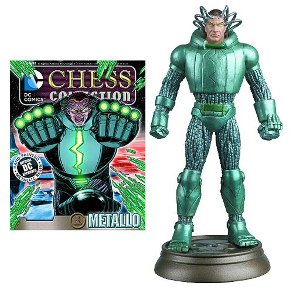 DC Comics Metallo Black Pawn Chess Piece with Collector Magazine Bild 1