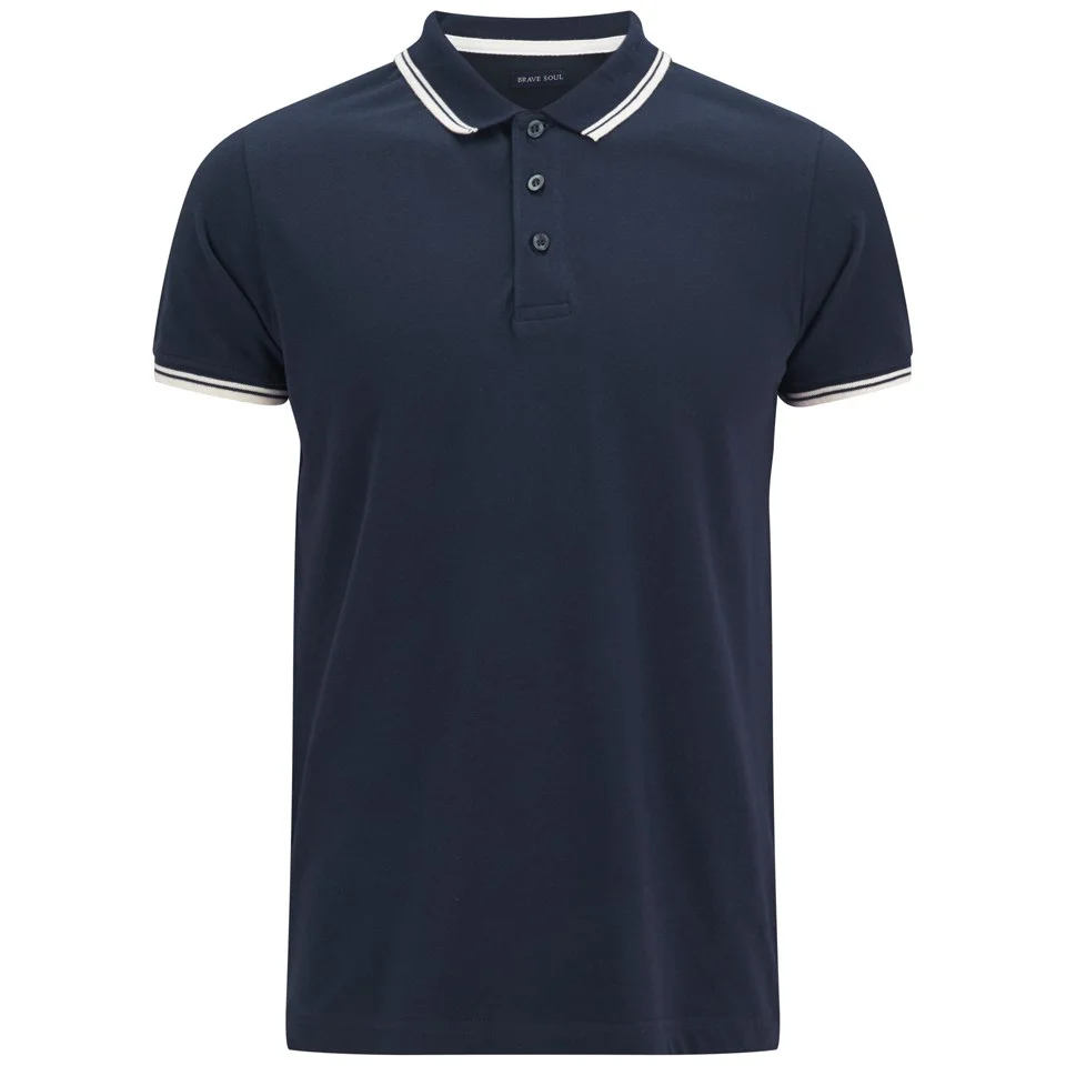 Brave Soul Men's Heroc Polo Shirt - Ocean Blue - M - Blau Bild 1