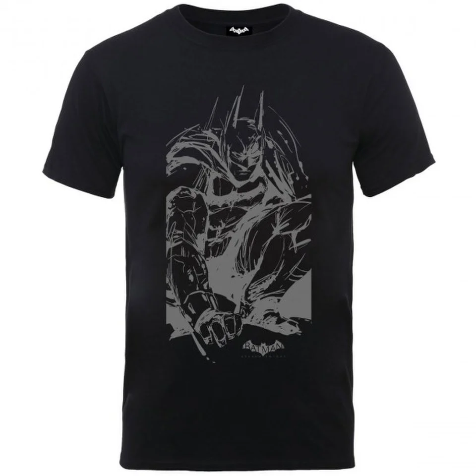 DC Comics Men's Batman Arkham Knight Sketch T-Shirt - Black - S Bild 1