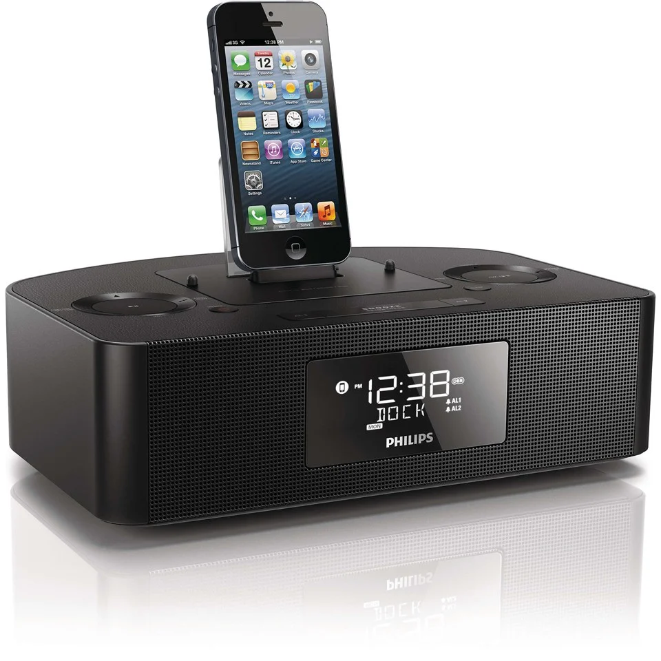 Philips AJ7050D/05 Lightening Connector Docking Station for iPod/iPhone/iPad - Black Bild 1