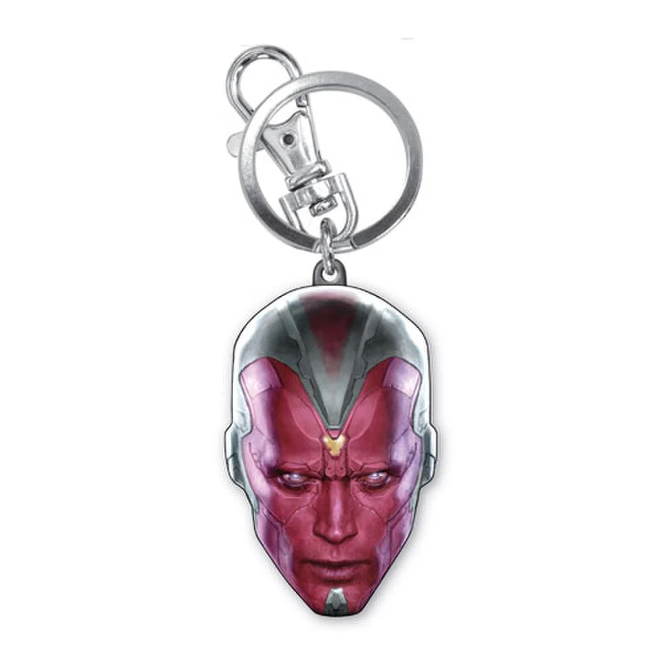 Marvel Avengers Age of Ultron Vision Head Coloured Pewter Key Chain Bild 1