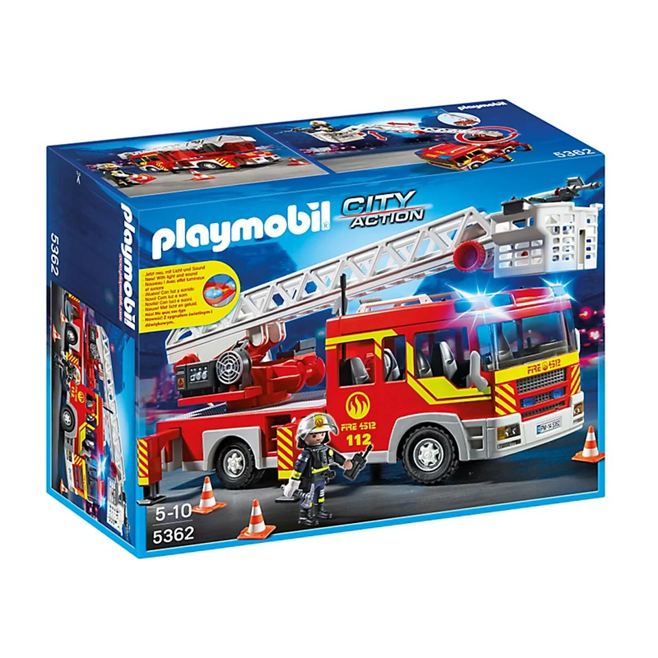 Playmobil feuerwehr-leiterfahrzeug-mit-licht-und-sound (5362) Bild 1
