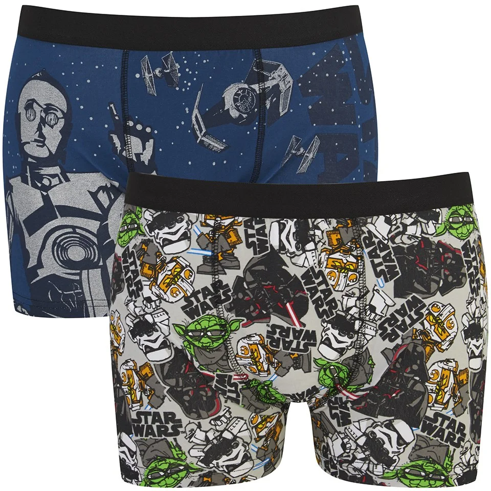 Star Wars Men's 2 Pack Boxers - Grey - S - Grau Bild 1