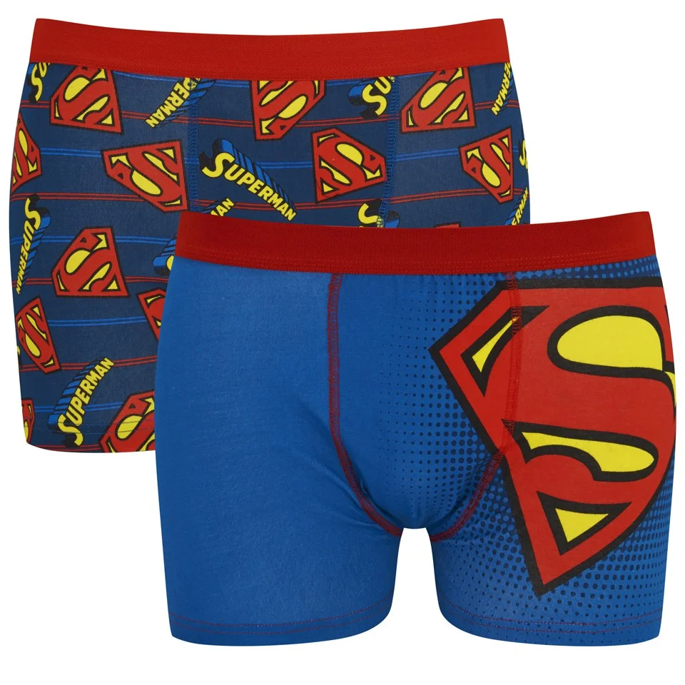 Superman Men's 2 Pack Boxers - Blue - S - Blau Bild 1