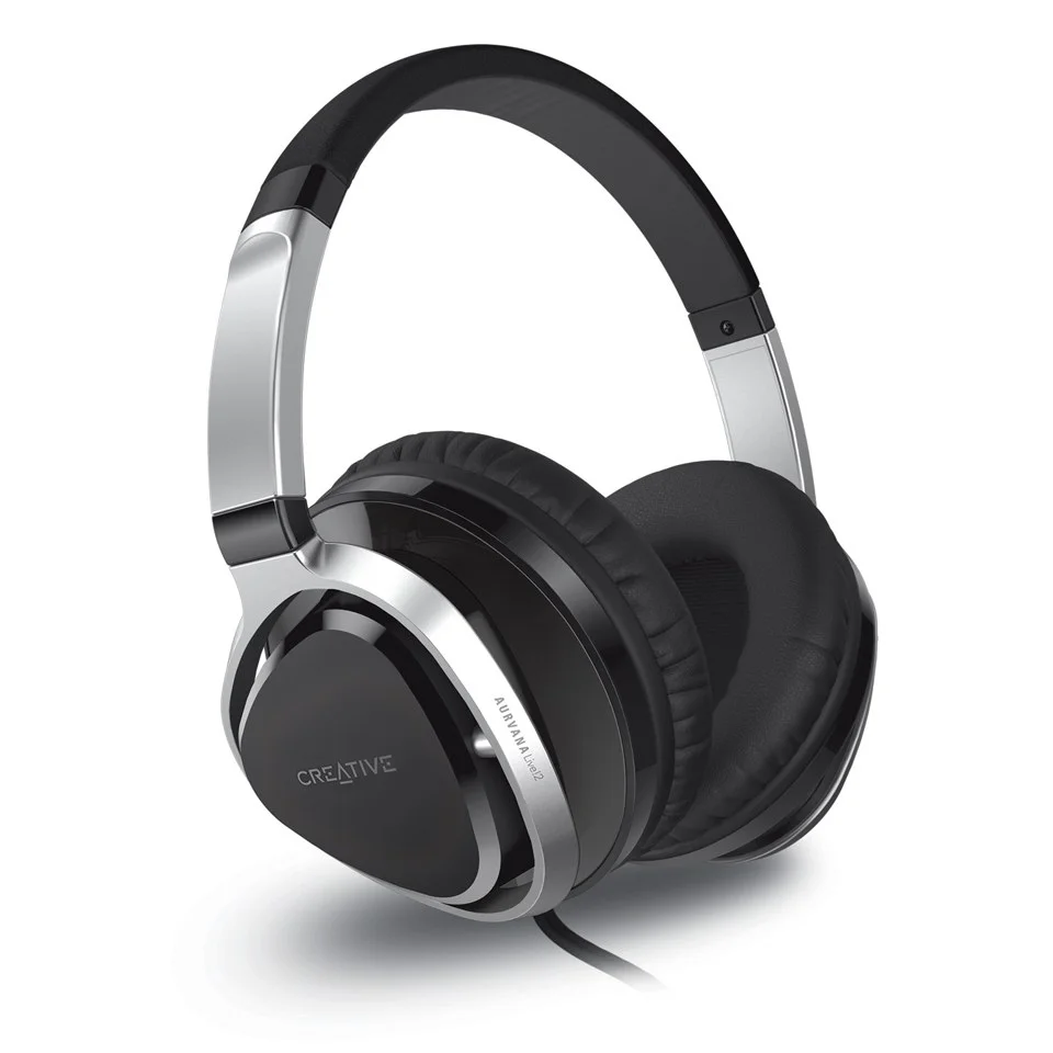 Creative Aurvana Live!2 Headphones with In-Line Mic - Black Bild 1
