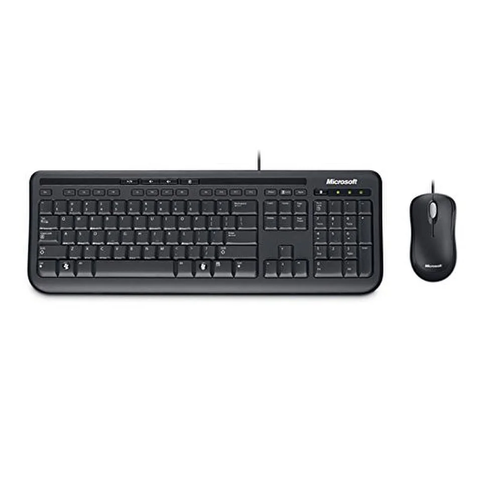 Microsoft Wired USB Desktop 600 Keyboard and Mouse Set Bild 1