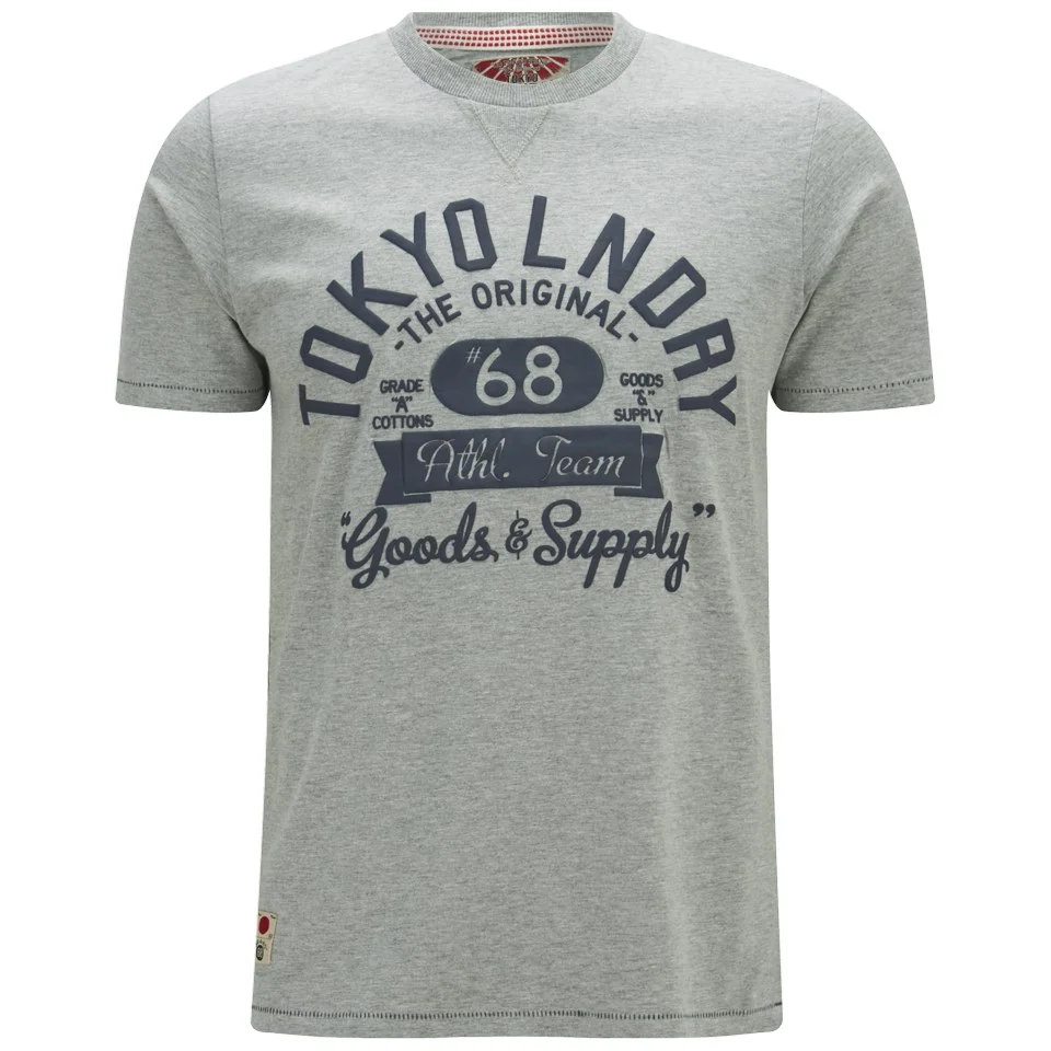 Tokyo Laundry Men's Logo T-Shirt - Light Grey Marl - S - Grau Bild 1