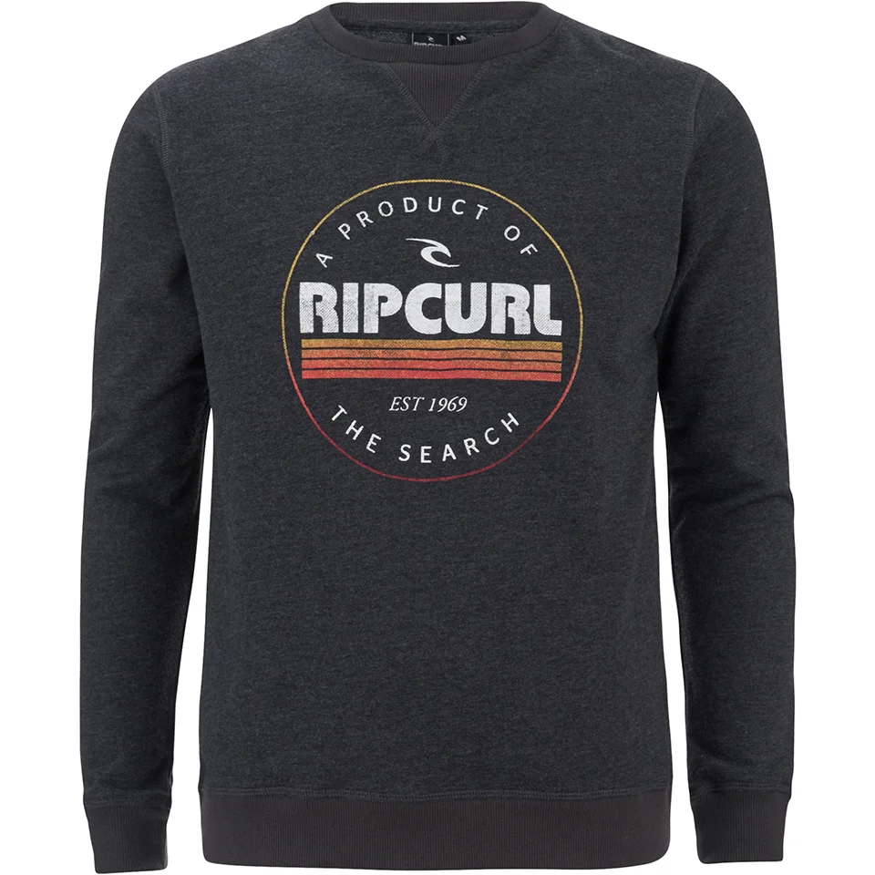 Rip Curl Men's Big Mama Circle Crew Neck Sweatshirt - Black - S - Schwarz Bild 1