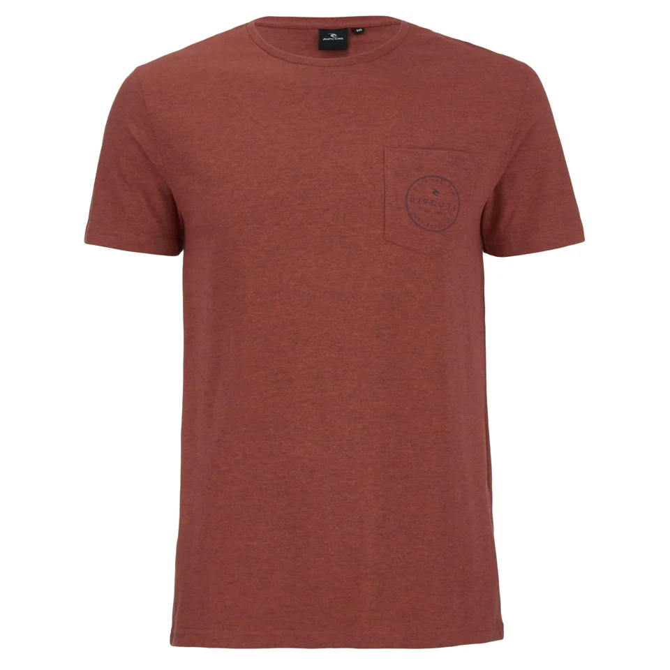 Rip Curl Men's Zinc Pocket T-Shirt - Rusty Brass Marl - S - Red/Orange Bild 1