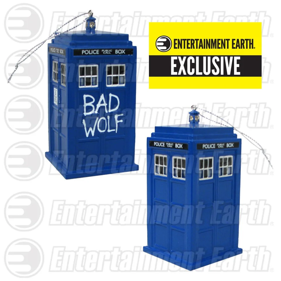 Doctor Who Bad Wolf Tardis Entertainment Earth Exclusive Christmas Ornament Bild 1
