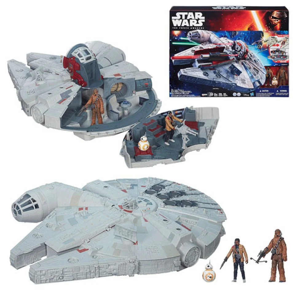 Star Wars The Force Awakens Millennium Falcon With Figures 4 Inch Vehicle Bild 1