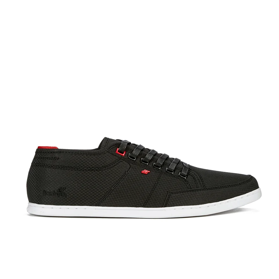 Boxfresh Men's Sparko Ripstop Low Top Trainers - Black/Chilli Red - UK 7 - Schwarz Bild 1