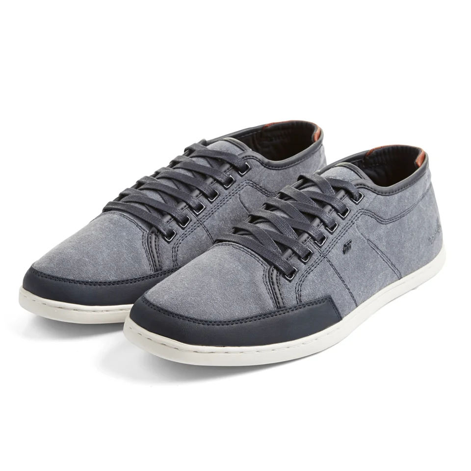 Boxfresh Men's Sparko Washed Canvas Low Top Trainers - Blue Graphite - UK 7 - Blau Bild 1