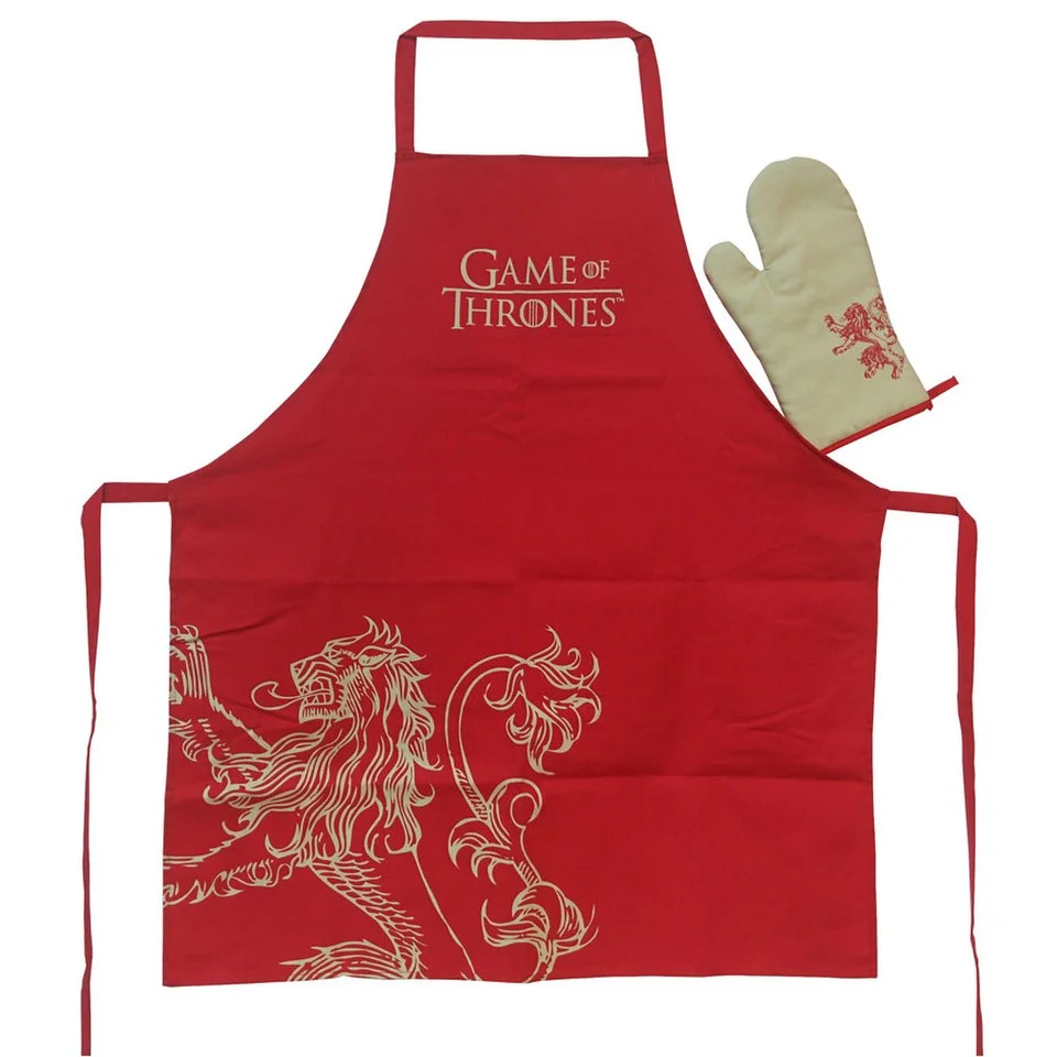 Game of Thrones Kochschürze mit Handschuh Lannister Bild 1