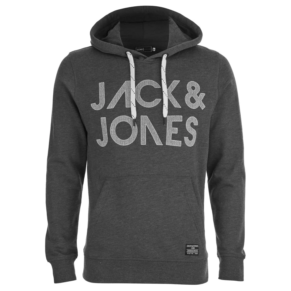 Jack & Jones Men's Scale Hoody - Dark Grey Melange - S - Grau Bild 1