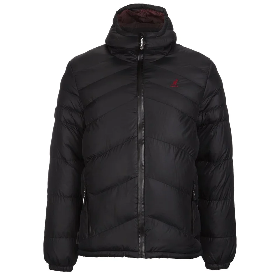 Kangol Men's Osborne Hooded Puffer Jacket - Black - S - Schwarz Bild 1