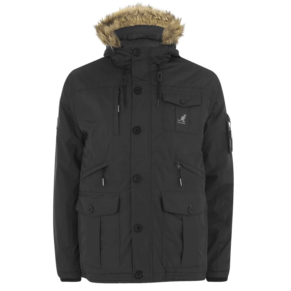 Kangol Men's Hemlock Ripstop Parka - Black - S - Schwarz Bild 1
