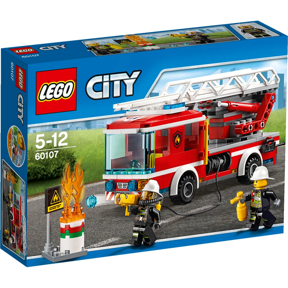 LEGO City: Feuerwehrfahrzeug mit fahrbarer Leiter (60107) Bild 1