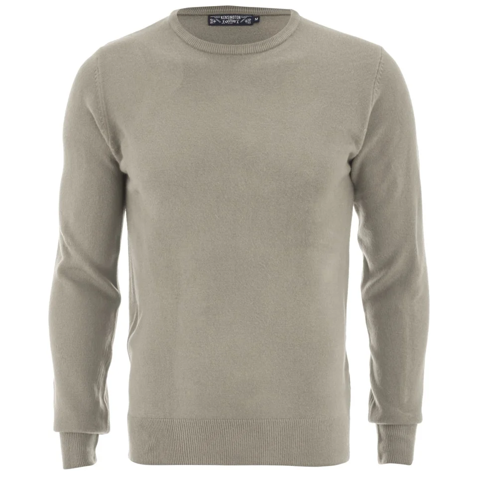 Kensington Eastside Men's Ralph Crew Neck Jumper - Stone - M - Stein Bild 1