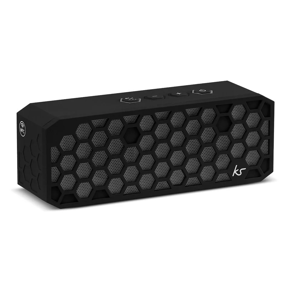 Kitsound Hive 2 Bluetooth Wireless Portable Stereo Speaker - Black Bild 1