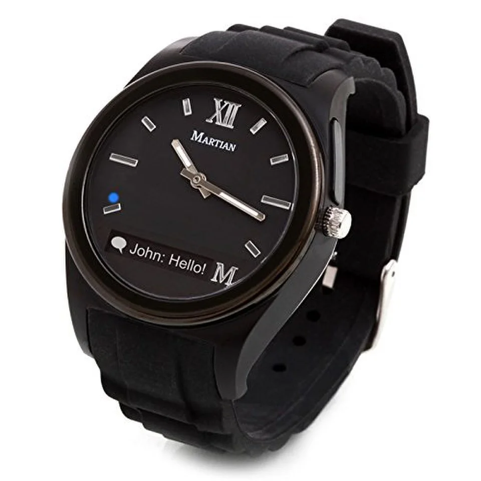 Martian Notifier Smart Watch (Kompatibel mit IOS und Android) - Scwarz Bild 1