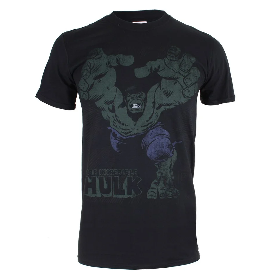Marvel Hulk Smash Herren T-Shirt - Schwarz - S - Schwarz Bild 1