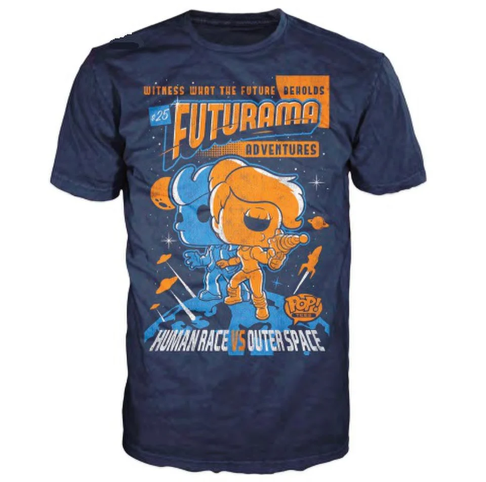 Futurama Adventures Pop! T-Shirt - Blue - M - Blau Bild 1