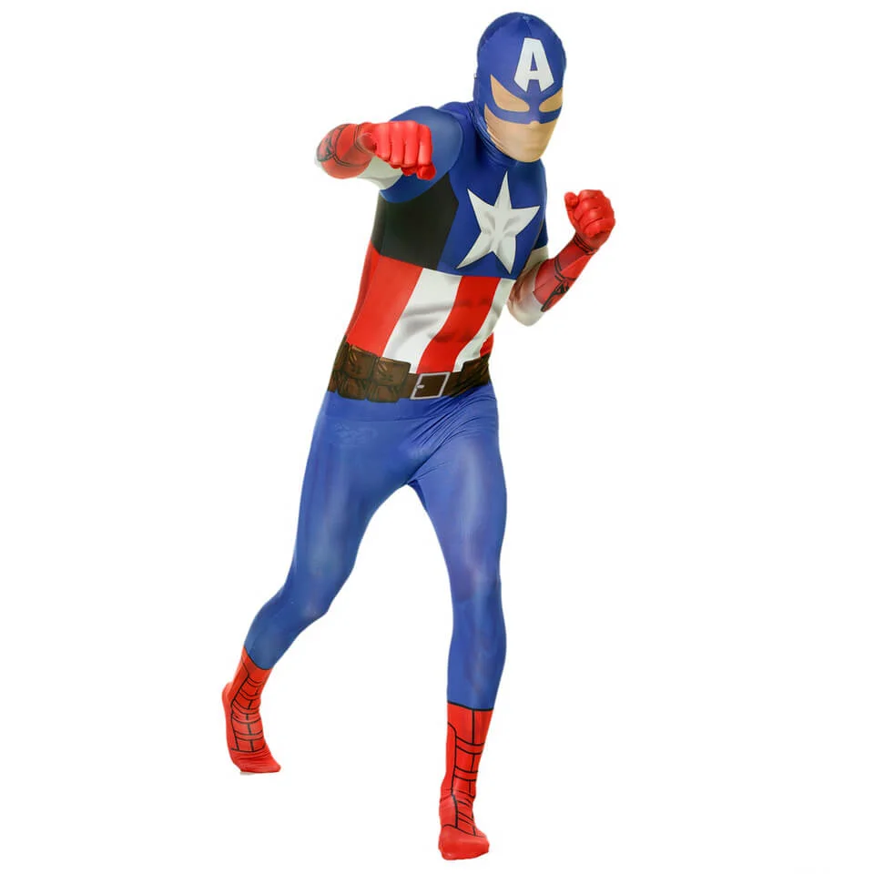 Morphsuit Adults' Marvel Captain America - M - Blau Bild 1
