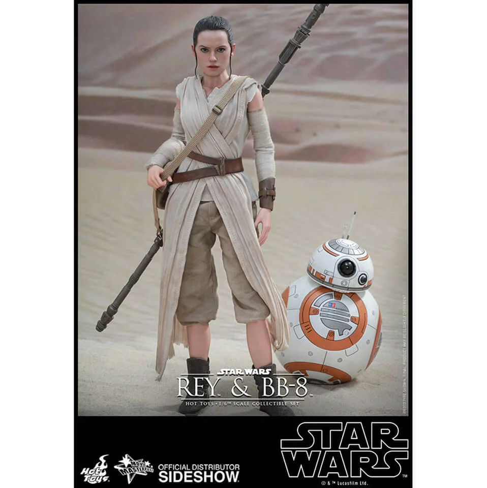 Hot Toys Star Wars The Force Awakens Rey and BB-8 1:6 Scale Figures Bild 1