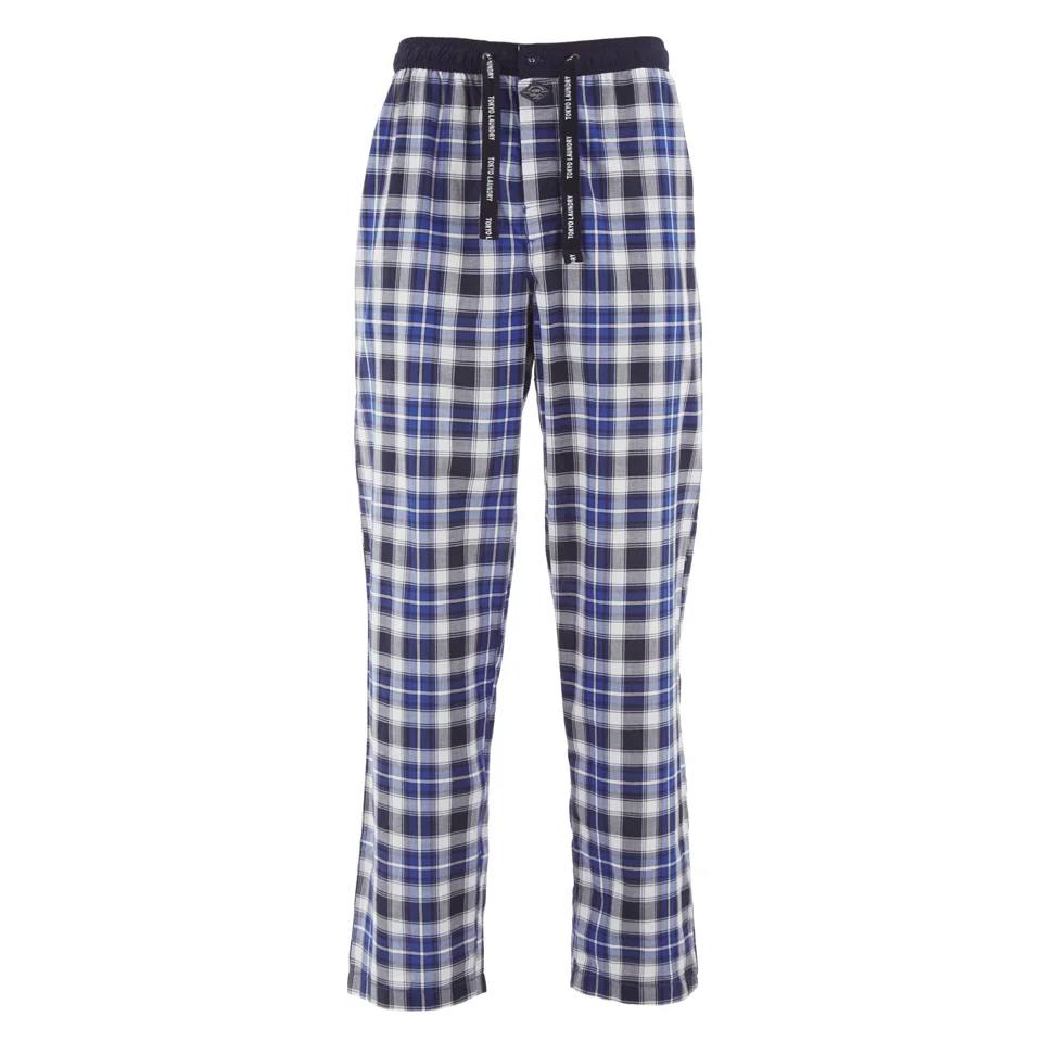 Tokyo Laundry Men's Richmond Check Lounge Pants - Olympian Blue - S - Blau Bild 1