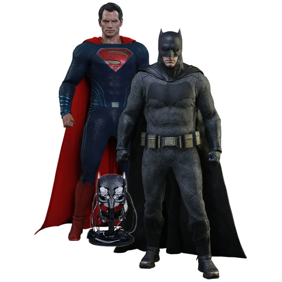 Hot Toys Batman v Superman Dawn of Justice Batman And Superman Exclusive Set 12 inch Statues Bild 1