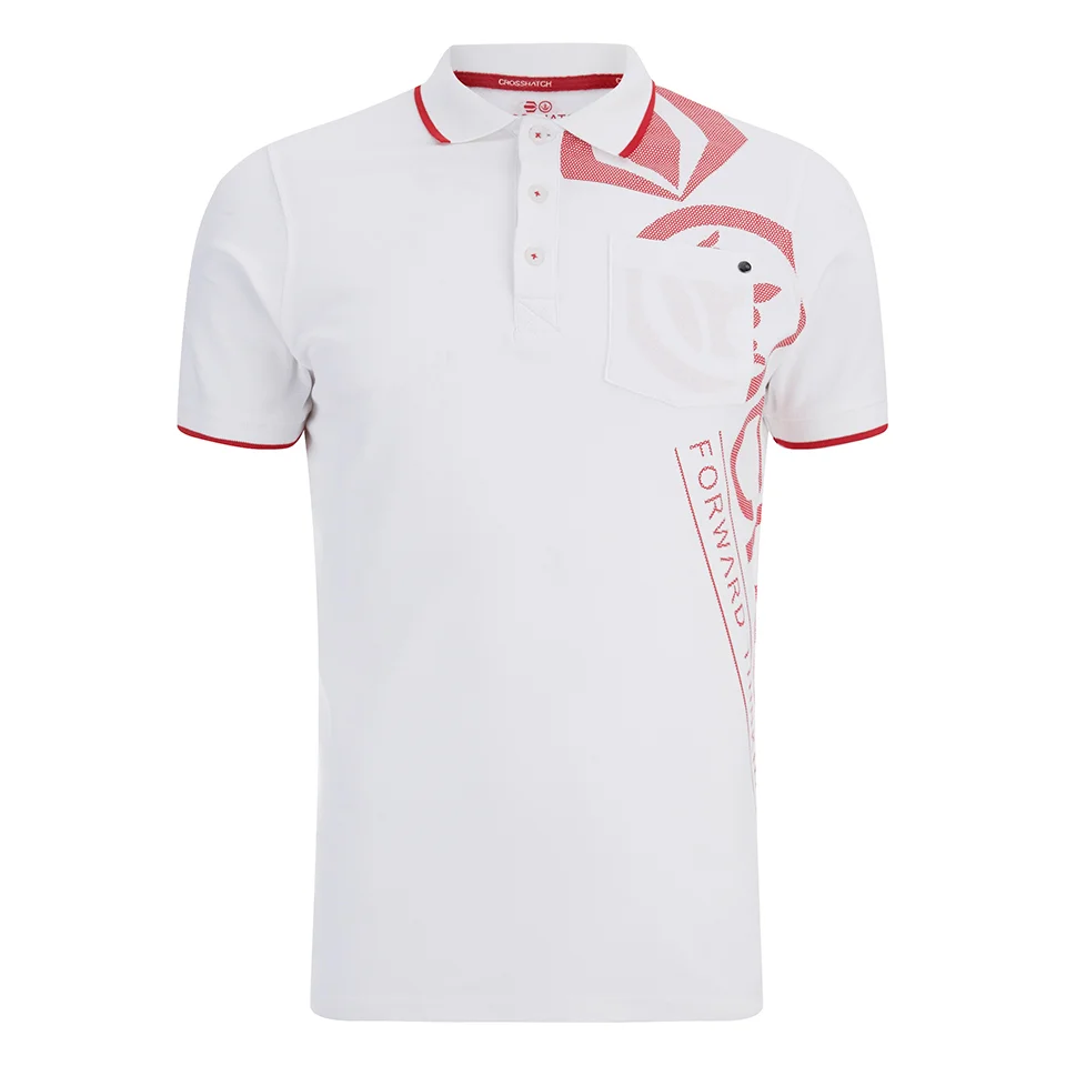Crosshatch Men's Pacific Polo Shirt - White - S - Weiß Bild 1