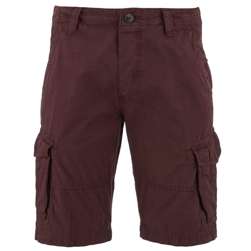 Threadbare Men's Hulk Cargo Shorts - Burgundy - W30 - Bordeauxrot Bild 1