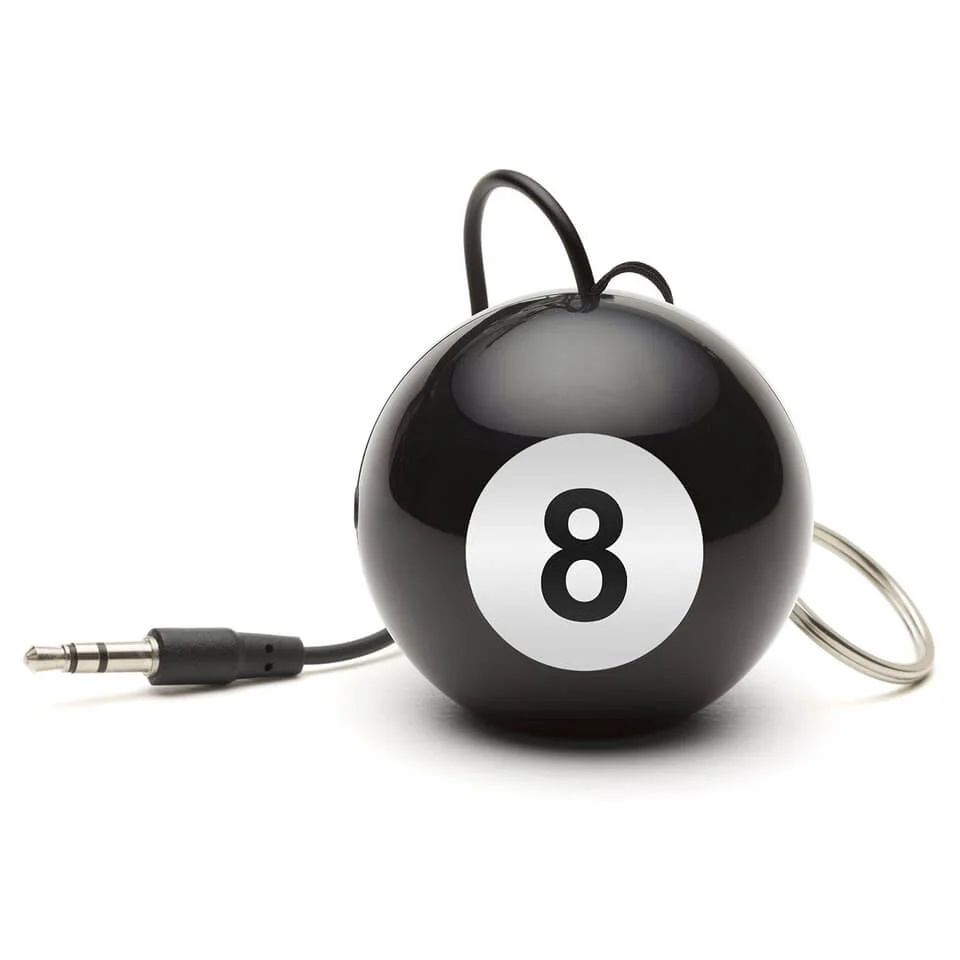 KitSound Mini Buddy Magic 8 Ball Portable Speaker - Black Bild 1