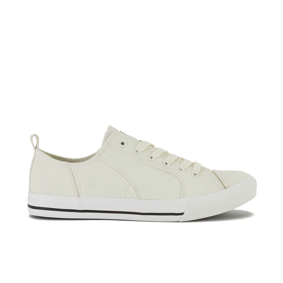 Crosshatch Men's Kashvault Suedette Trainers - White - UK 7 - Weiß Bild 1