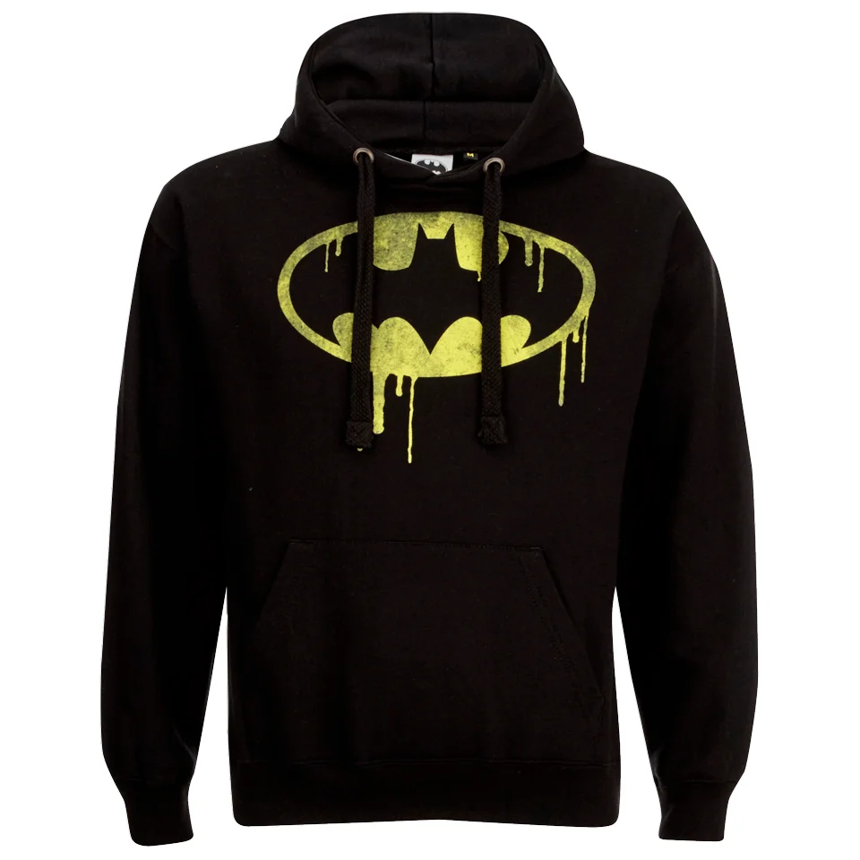 DC Comics Men's Batman Dripping Logo Hoody - Black - S - Schwarz Bild 1