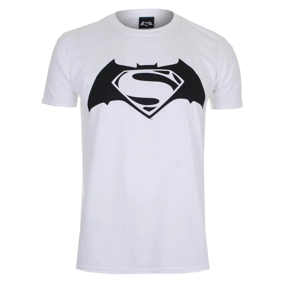 DC Comics Batman v Superman Logo Herren T-Shirt - Weiss - S - Weiß Bild 1