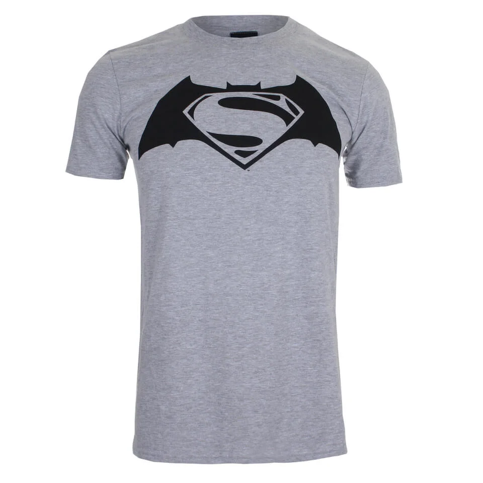 DC Comics Batman v Superman Logo Herren T-Shirt - Grau - S - Grau Bild 1