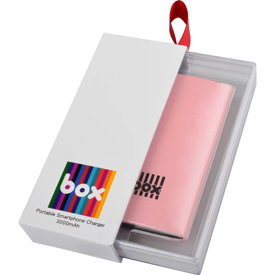 BOX Lithium Polymer Smartphone Charger - Pink (3000mAh) Bild 1
